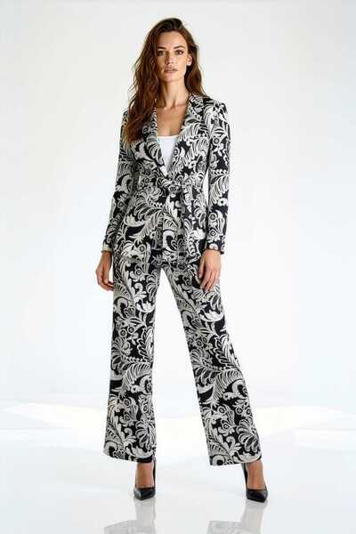 UTOPIAN Şal Desen Kuşaklı Ceket