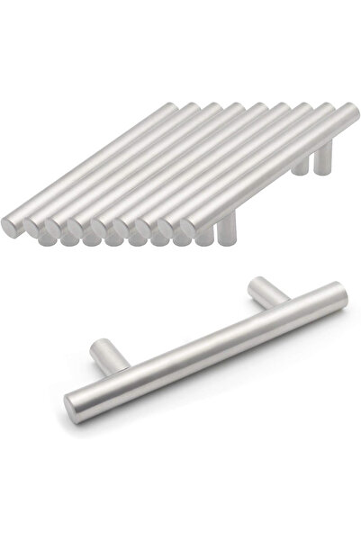 Flexzion Mânere rotunde, argintii, pentru dulapuri - 177x32 cm, 128mm între g...