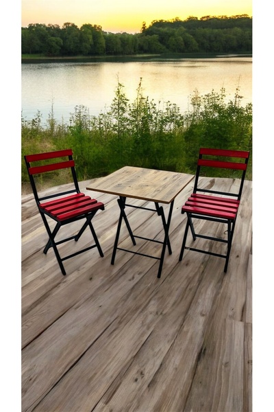 Modern Style Home Balkon Bahçe Mutfak 3'lü Bistro Set Katlanır Masa sandalye 60X60