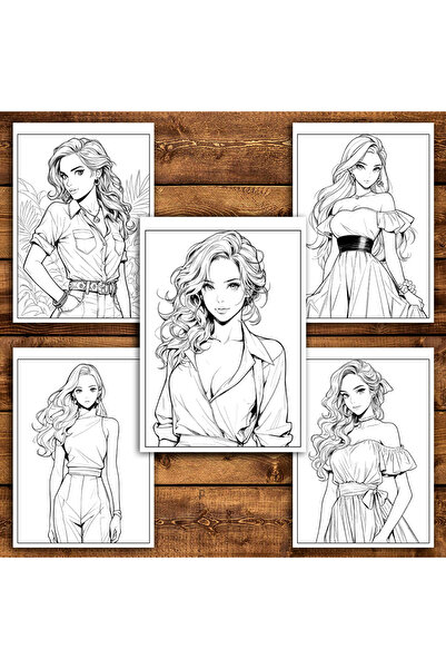 Legendary Gifts Painting book, 50 illustrations, Anime Model Girls - Volume III