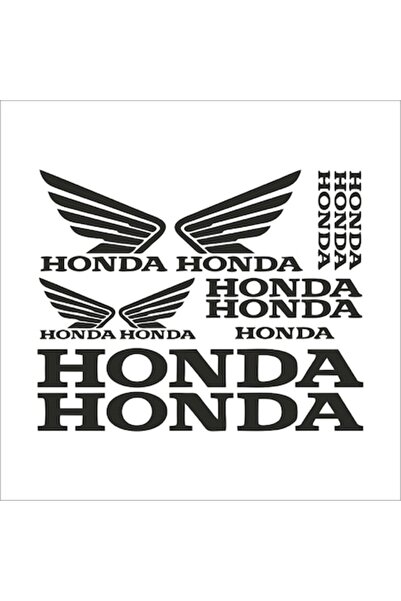 Oracal 651 Honda Motorcycle Car Sticker Set, black