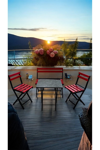 Modern Style Home Modern Balkon Bahçe Mutfak Bistro Set Katlanır Masa-sandalye
