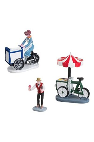 Silver Star Figurine cu scene de Crăciun - Bicicletă cu înghețată și pâine (3...
