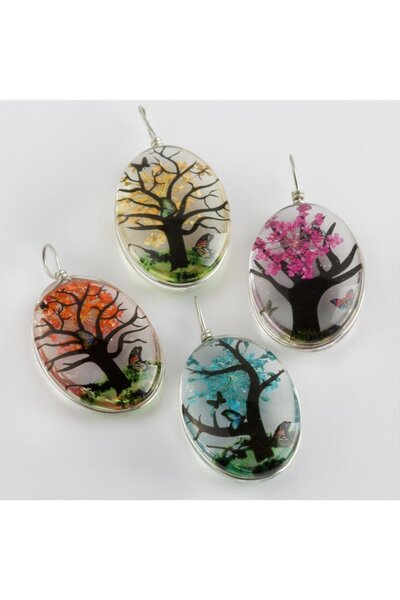 ZERO LAND Mtxdpn Oval Vivid Pendant (153411) 3 Cm-Colorful