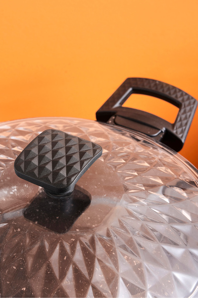 Perotti Progranito Casting 3 Piece 26 cm Pot and Pan Set with Glass Lid