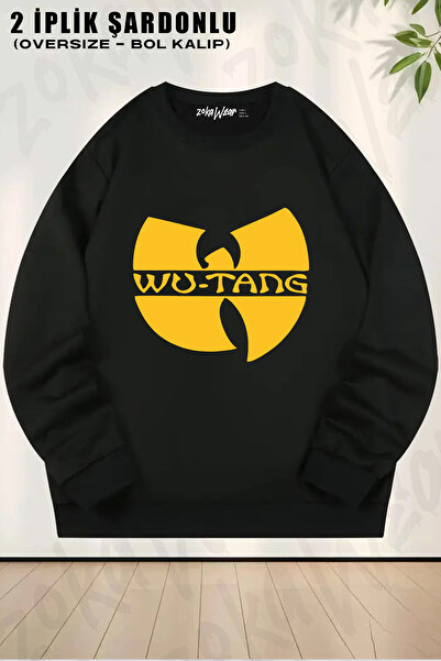 ZOKAWEAR Unisex Oversize Wu Tang Logo Clasic Rap Hiphop cu Imprimare Design G...
