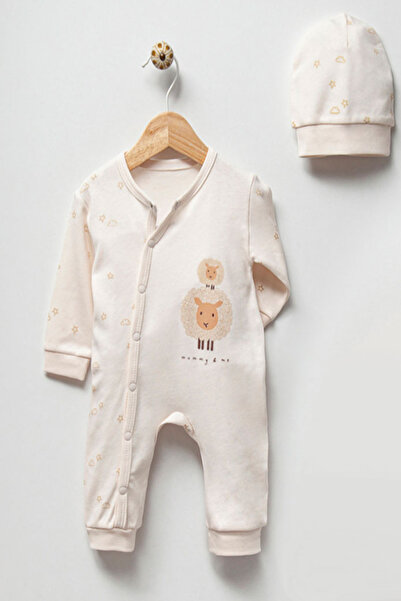 Nipperland Çaren Kids- Unisex Baby Lamb 2-Piece Romper Set- 100% Cotton Knitwear 2-Piece Romper Set & Hat
