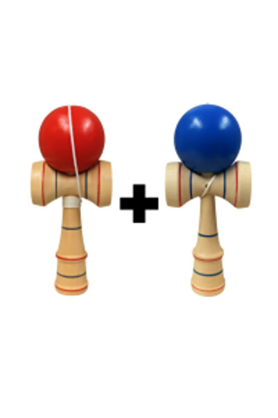 victiny Kendama din lemn, promoție 1+1, 17 cm | Diverse culori | Jucărie clas...