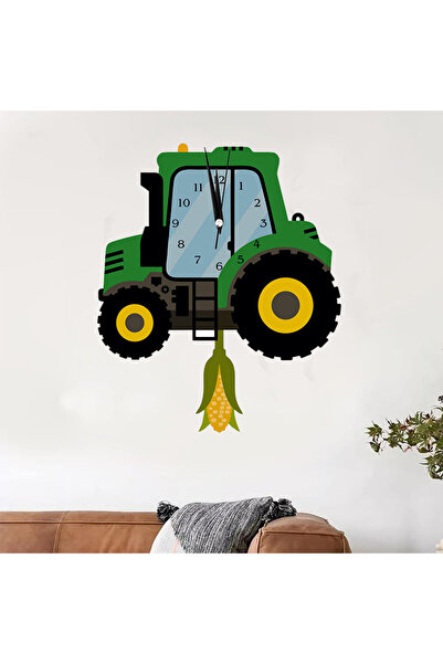 Genel Markalar Sarkaçlı Traktör Tasarımlı Duvar Saati