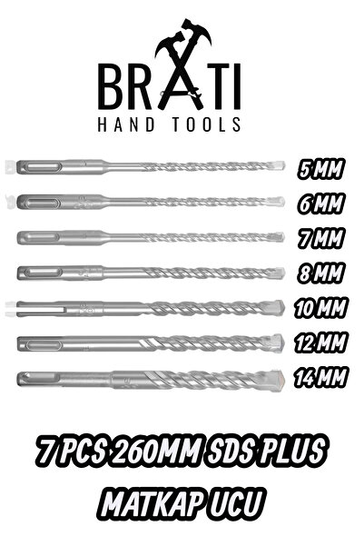 BRATİ HAND TOOLS Sds Plus Kırıcı Delici Hilti Duvar ve Beton Delme Matkap Ucu...