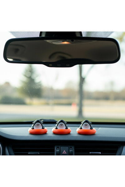 Çiçek Antalya 3-Piece Mini Orange Donut Orca Figure Set – Car Dashboard Ornament