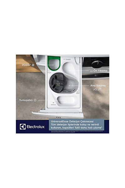 Electrolux EW7F4404UT 700 Serisi SteamCare A Enerji Sınıfı 11 kg 1400 Devir UniversalDose Çamaşır Ma