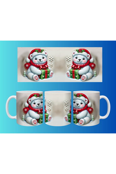 Evion كوب مفهومي لرأس السنة وعيد الميلاد - تصميم طباعة مخصص ملون