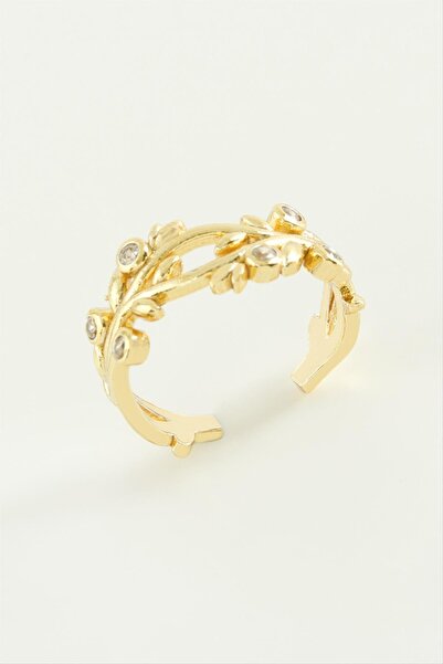 makay MTXDPN خاتم معدني مرصع بالأحجار (135815) - أصفر