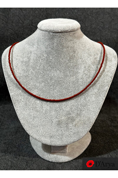 Darya قلادة من الخرز الأحمر DD563