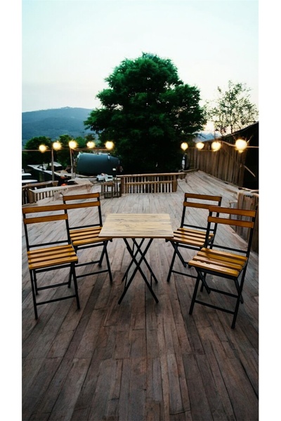 Modern Style Home Balkon Bahçe Mutfak Bistro Set Katlanır Masa-sandalye