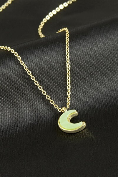 nolva Mtxdpn Crescent (161405) Polyester Necklace-Green