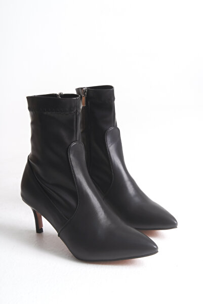 LEVONYA Kadın Siyah Streç Çorap Topuklu Bot