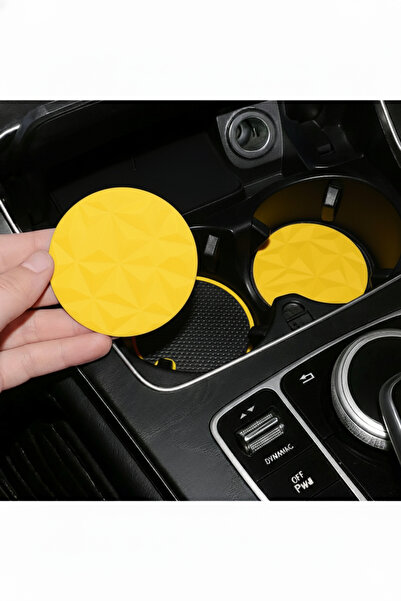 Çiçek Antalya 2-Pack In-Car Cup Holder Car Cup Holder Car Coaster Car Interior Accessory with Mirror Effect
