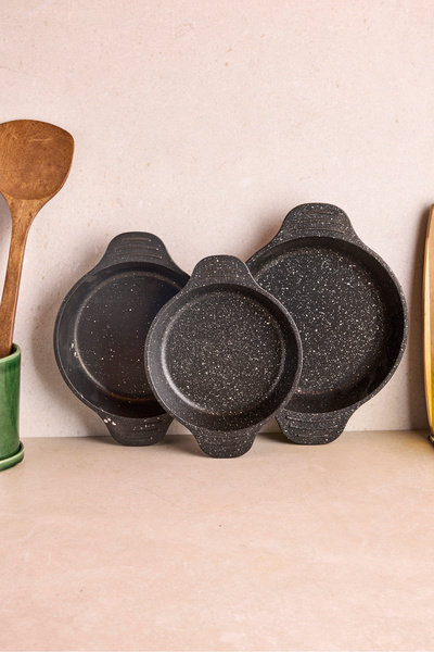 Perotti Progranito Cast Iron 3-Piece Pan Set 16-18-20 cm