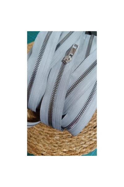 Fermuarcım Açık Gri Kemik Diş Fermuar – 60 cm – 20 Adet