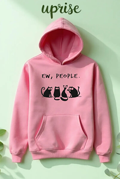 Vordevia Φούτερ Ew People με τύπωμα 3-νήματος βαμβακερό, με στρογγυλή λαιμόκοψη, oversized