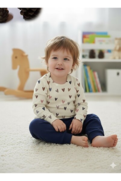 Şimo Butik Girl Boy Child Baby Long Sleeve Snap Fastener Bodysuit-Badi 100% O...