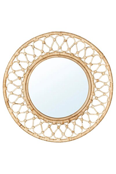IKEA GRINSBOL Mirror, rattan, 55 cm
