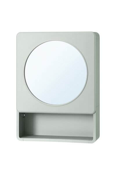 IKEA IVÖSJÖN Mirror cabinet with 1 door, green, 44 x 15 x 59 cm