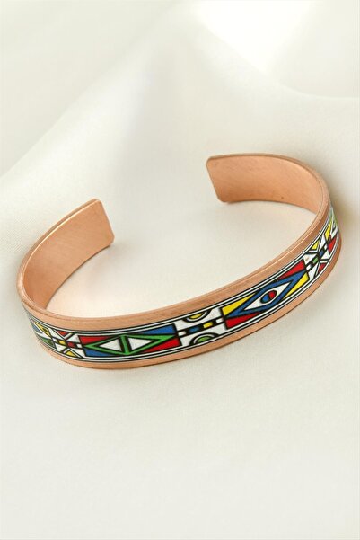 ZERO LAND سوار من النحاس بنمط العين من MTXDPN (163701) - برونزي