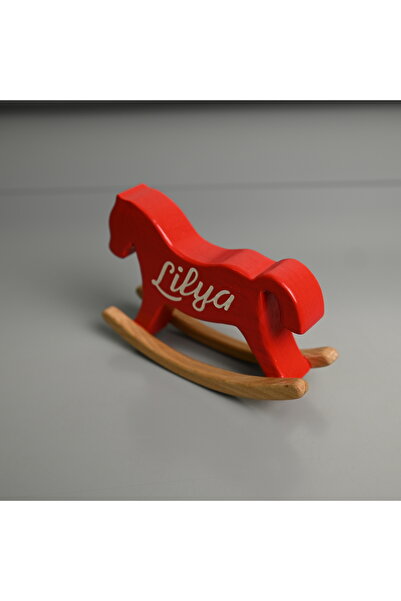 Zyt Tasarım Sallanan At Ahşap Oyuncak Dekor İsimli