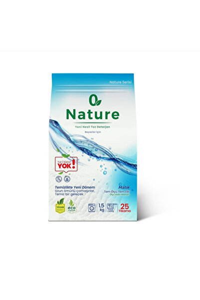 Hes Nature Beyazlar Sıfır Tuz Sıfır Sülfat Yeni Nesil Toz Deterjan 1,5 Kg