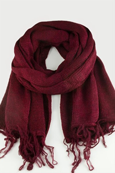 ZERO LAND Mtxdpn Braided Yarn (11310) Winter Shawl-Burgundy