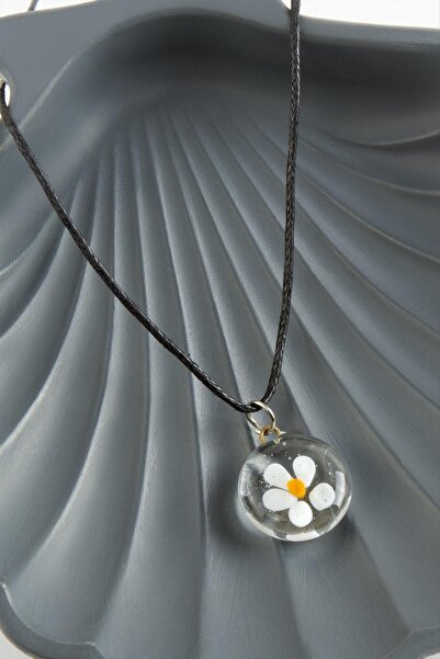 nolva قلادة زجاجية من MTXDPN Papatya (182040) - أسود