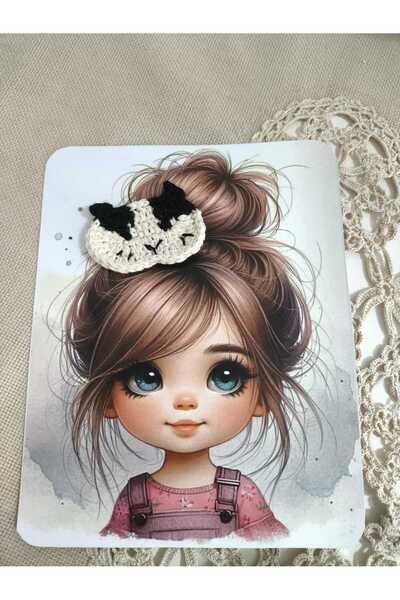 Momsada Black & White Cat Snap Clip Baby Clip Hairless Baby Barrette Newborn ...