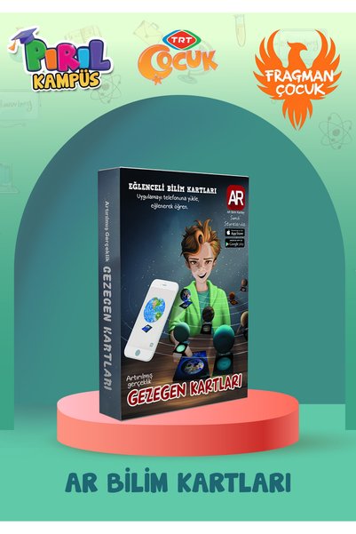 TRT ÇOCUK PIRIL Fun Science Cards - Augmented Reality Dinosaurs - Historical Places - Element - Planet - Object