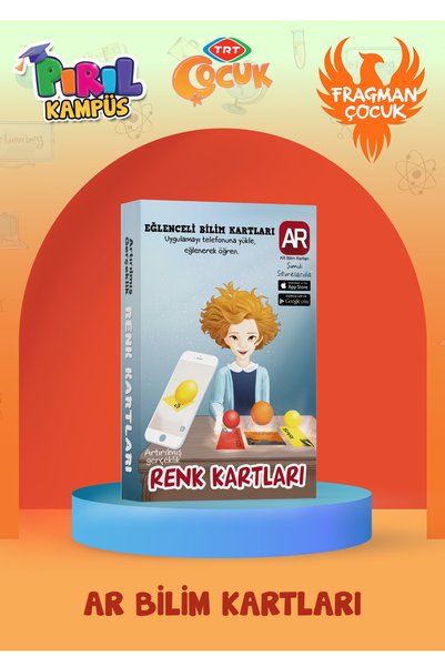 TRT ÇOCUK PIRIL Fun Science Cards - Augmented Reality Dinosaurs - Historical Places - Color - Planet Cards