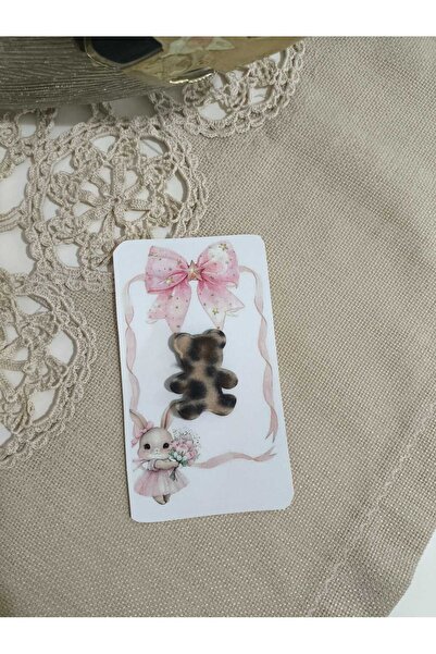 Momsada Teddy Bear Snap Baby Clip Hairless Baby Clip Newborn Clip