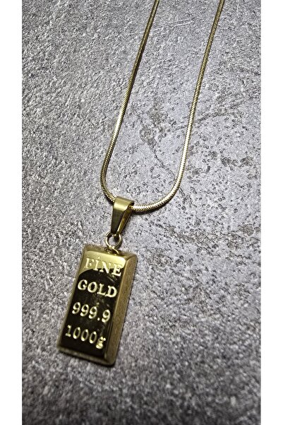 stainles steel Külçe Altın Figürlü Paslanmaz Çelik Kolye