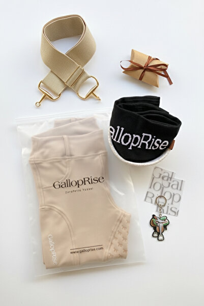 GALLOPRISE Binici Pantolon + Çorap + Kemer + Anahtarlık Set - S