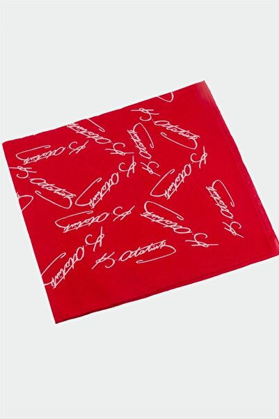 ZERO LAND Mtxdpn Ataturk Signed Patterned (11614) Bandana 50X50-Red