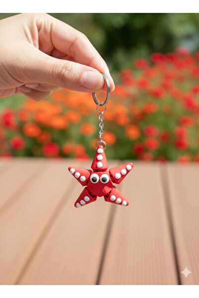 Fluna Design ستار بادي - مجموعة سلسلة مفاتيح نجم البحر الملونة