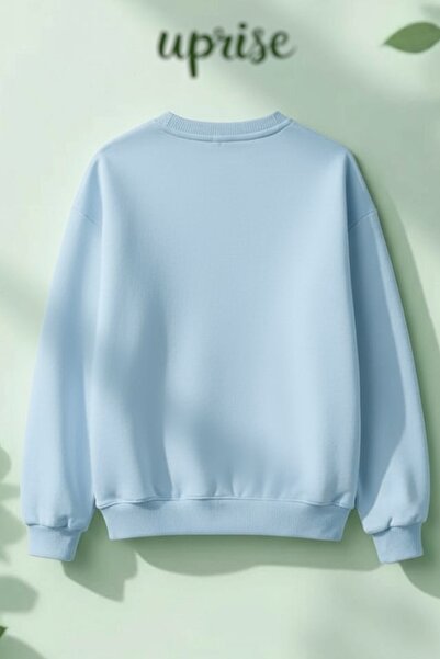 Vordevia Hanorac Green Day cu imprimeu din bumbac 3 fire B guler rotund O supradimensionat