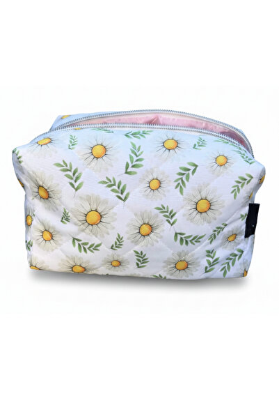 Femmelogy Калъф за грим с капитонирана текстура – мек и просторен органайзер ...