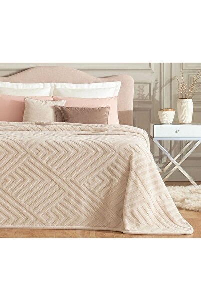Dinarsu Boho Emboss Çift Kişilik Battaniye 220x240