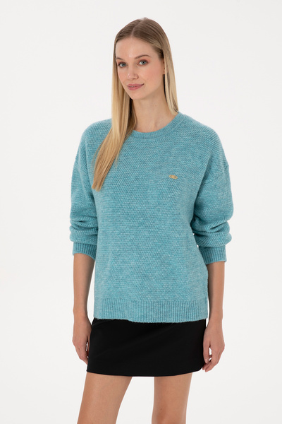 U.S. Polo Assn. Women's Mint Crew Neck Sweater 50309699-Vr152