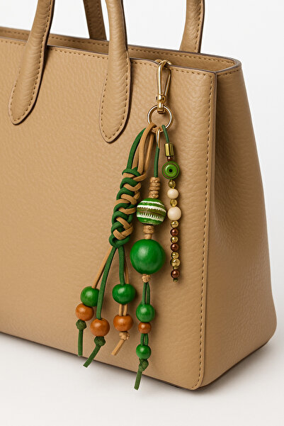 She Sells حقيبة يدوية الصنع من الجلد الصناعي والجلد المدبوغ مع زخرفة وحلية - ...