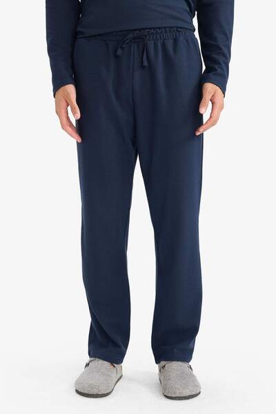 DeFacto Pijama Takımı Regular Fit Uzun Kollu Waffle Üst Uzun Alt G2650AX25WN