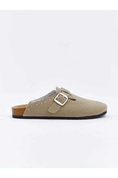 LC Waikiki Beige Suede Look Girls' House Slippers