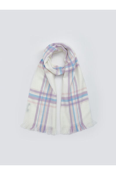 LC Waikiki Eșarfă texturată în carouri pentru fete, Colecția Shining, de la S...